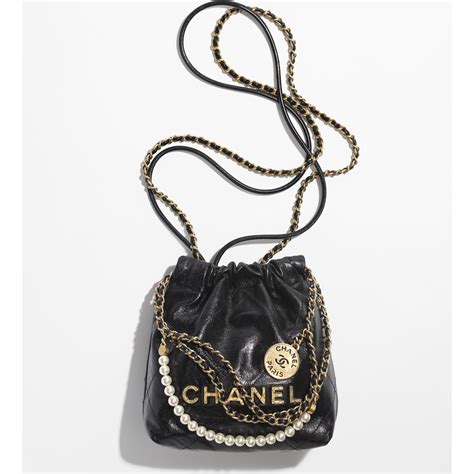 chanel mini chevron black|Chanel 22 mini handbag, Shiny calfskin & gold.